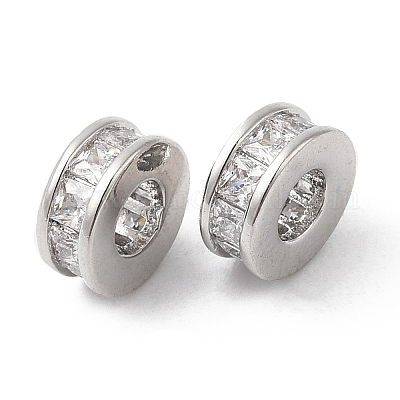 Латунные микро проложить кубического циркония бусы KK-P234-41P-1