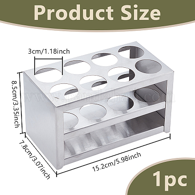 Стойка для пробирок из нержавеющей стали AJEW-WH0248-726A-1