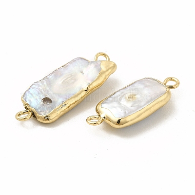 Шармы-соединители с натуральным жемчугом кеши в стиле барокко PEAR-P004-06KCG-1