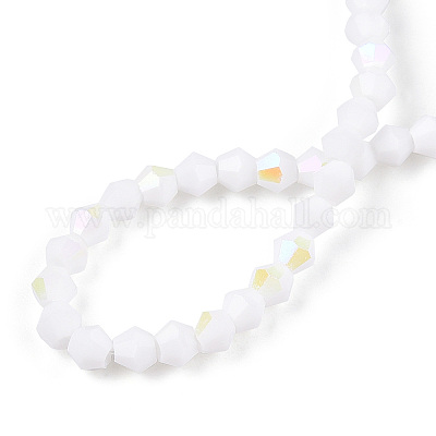 Непрозрачные однотонные гальванические стеклянные бусины EGLA-A039-P2mm-L15-1