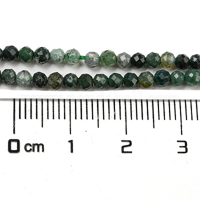 Chapelets de perles en agate mousse naturelle&nbsp;X-G-K020-3mm-32-1