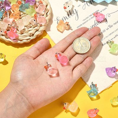 35шт 7 стиля светящиеся прозрачные подвески из смолы RESI-CJ0003-49-1