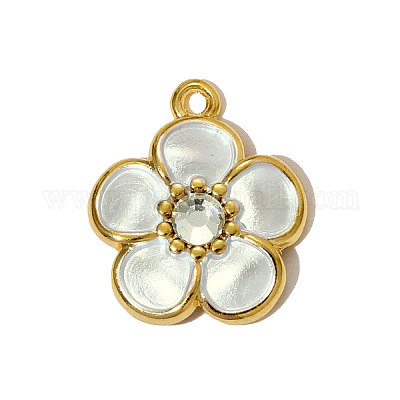 Подвески-цветы из эмалированной нержавеющей стали 304 STAS-OY005-20G-1