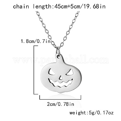 Ожерелья с подвесками из нержавеющей стали 304 с лазерной резкой на Хэллоуин FS-WG247A7-07-1