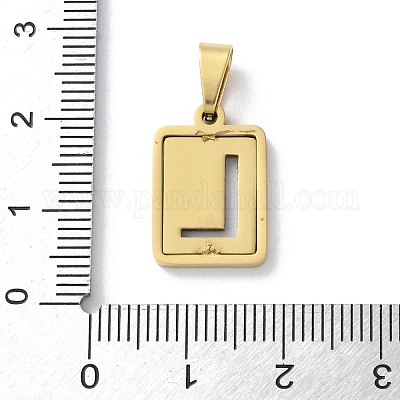 Подвески-алфавиты из нержавеющей стали 304 STAS-S152-01G-L-1