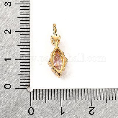 Латунные микро проложить кубического циркония подвески KK-F901-02C-G-1