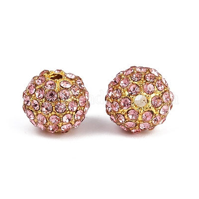 Бусины из сплава и страза RB-A034-10mm-A27G-1