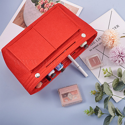 Изготовленные на заказ косметические мешочки на молнии из войлока GN-TAC0001-05E-1