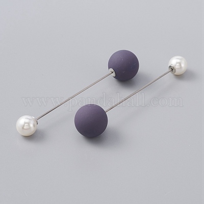 Двойная круглая булавка для лацкана&nbsp;JEWB-WH0022-44-1