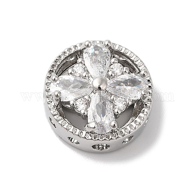 Латунные микропаве из прозрачного кубического циркония KK-G503-09P-1