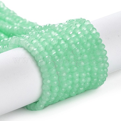 Запекание расписных стеклянных бусин с имитацией нефрита X-DGLA-A034-J4MM-A22-1