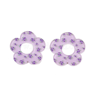 Акриловые подвески с цветочным принтом OACR-T028-06C-1