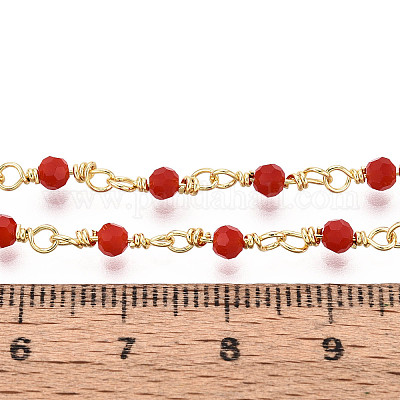 Круглые стеклянные бусины из латуни ручной работы KK-N281-02B-G-1