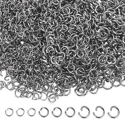 Unicraftale 300Pcs 3 Style Iron Open Jump Rings IFIN-UN0001-03-1