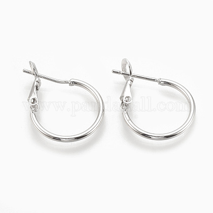 Brass Hoop Earrings Findings X-KK-S345-213-1