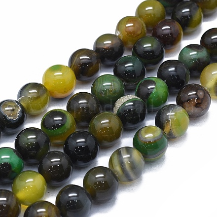 Chapelets de perles d'agate naturelle G-I245-70B-02-1