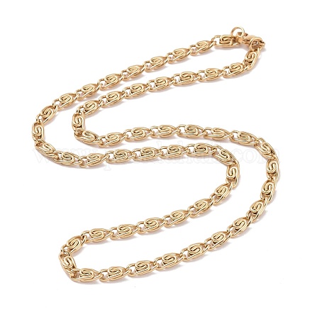 Ion Plating(IP) 304 Stainless Steel Lumachina Chain Necklaces NJEW-F297-01G-1