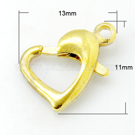 Brass Lobster Claw Clasps KK-E094-G-1