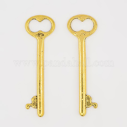 Tibetan Style Zinc Alloy Key Big Pendants PALLOY-EA11911Y-AG-NF-1