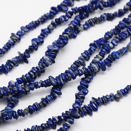Virutas naturales lapis lazuli abalorios hebras G-N0164-46-1