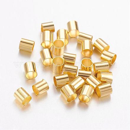 Brass Crimp Beads KK-L017-G-1