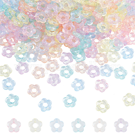 arricraft 300 Pcs Acrylic Flower Beads TACR-AR0001-10-1