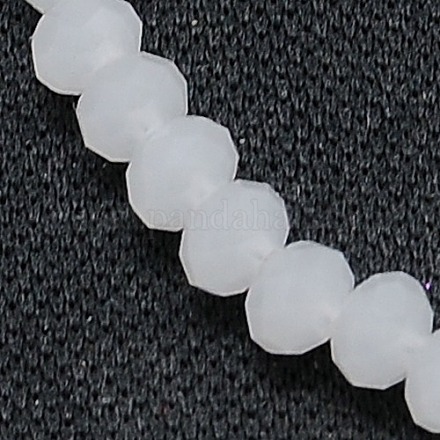 Imitation Jade Glass Rondelle Beads Strands EGLA-F050B-01-1