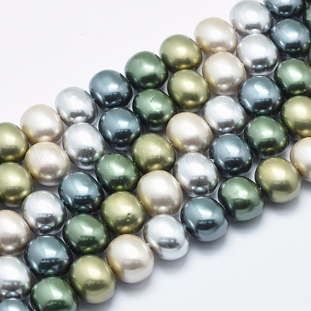 Shell Pearl Beads Strands BSHE-F001-02A-1