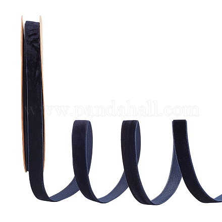 片面ベルベットリボン  服飾材料  プルシアンブルー  5/8インチ（15mm）  20ヤード/ロール OCOR-WH0080-14A-01-1