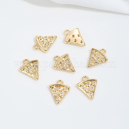 Латунные микро проложить кубического циркония подвески KK-P337-03C-G-1