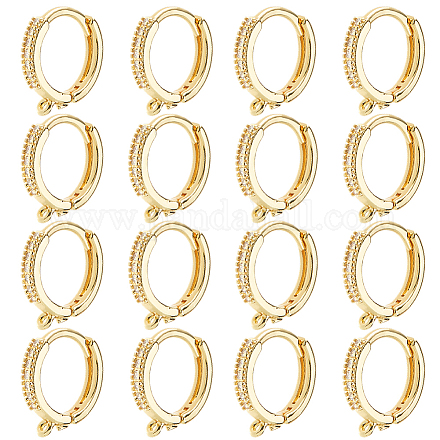 16 шт. латунные серьги-кольца FIND-DC0006-91G-1