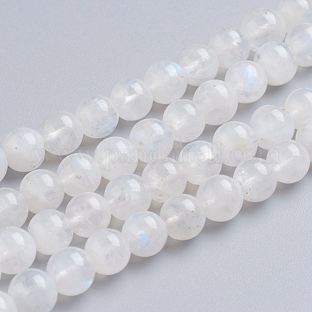 Brins de perles de pierre de lune arc-en-ciel naturel G-G212-6mm-37-1