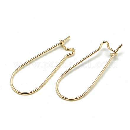 Brass Hoop Earrings KK-T032-012G-1