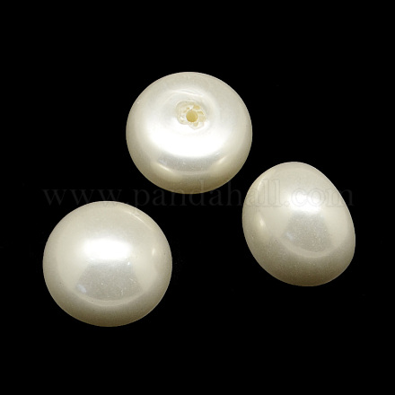 ABS Plastic Imitation Pearl Half Round Beads SACR-Q122-10mm-1