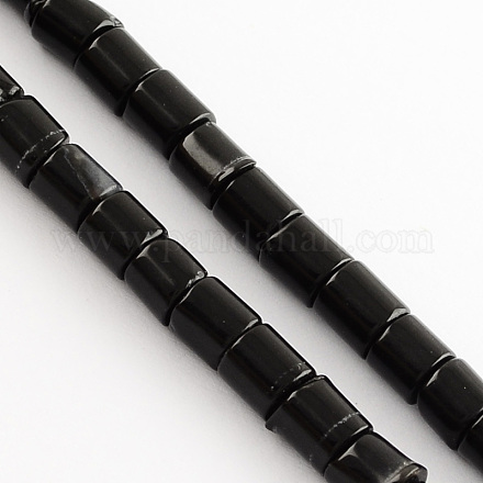 Dyed Natural Black Agate Stone Bead Strands G-R187-04-1