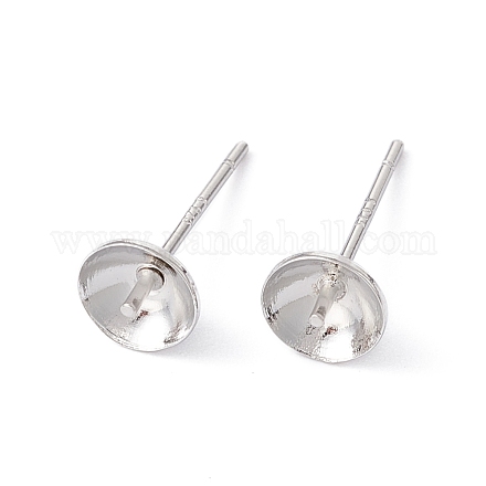 Accessoires de clous d'oreilles en laiton plaqué rack KK-G433-05A-P-1