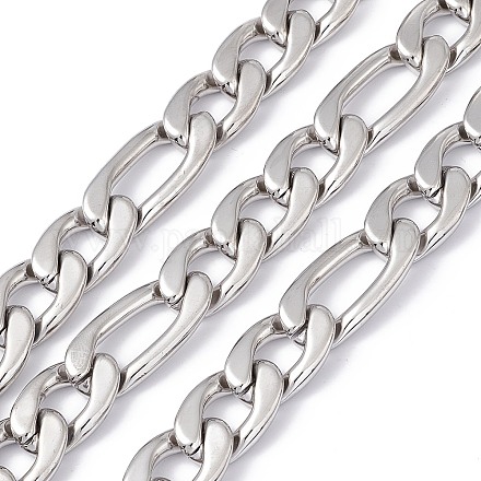 304 Stainless Steel Figaro Chains CHS-G022-01P-1