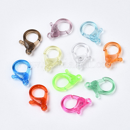 Transparent Acrylic Lobster CLaw Clasps X-TACR-T023-01A-1