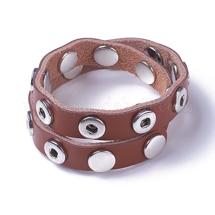 Fabricación de pulseras de cuero AJEW-R024-09-1