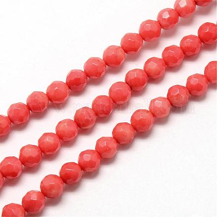 Synthetic Coral Bead Strands CORA-R011-38C-1