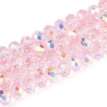 Прозрачные стеклянные бусины X-EGLA-N016-6mm-04-1