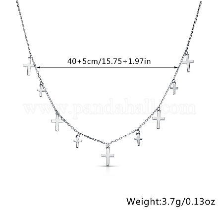 Женское ожерелье с подвеской в виде креста из стерлингового серебра S925 PL7288-3-1