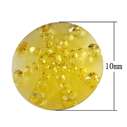 Resin Rhinestone Cabochons CRES-S031-10mm-20-1