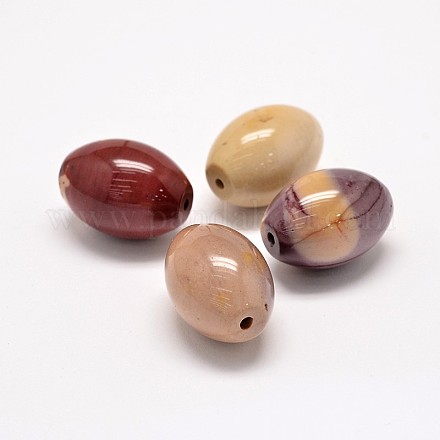 Natural Mookaite Oval Beads G-P076-35B-1