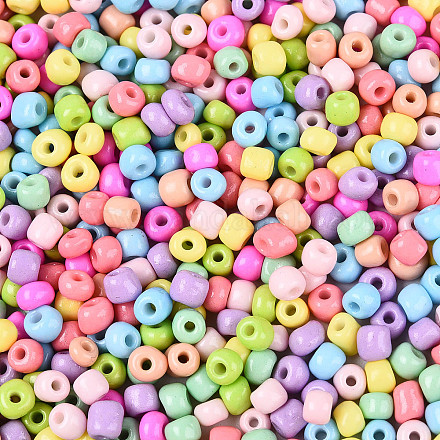 6/0 выпечка краска стеклянные бусины SEED-S003-KM-02-1