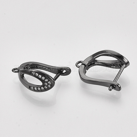 Accessoires de boucles d'oreilles en laiton ZIRC-Q022-036A-1