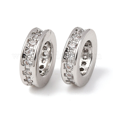 Латунь микропаве прозрачный кубический цирконий европейский бисер KK-A279-17P-1