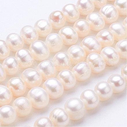 Fili di perle di perle d'acqua dolce coltivate naturali PEAR-F004-22-1