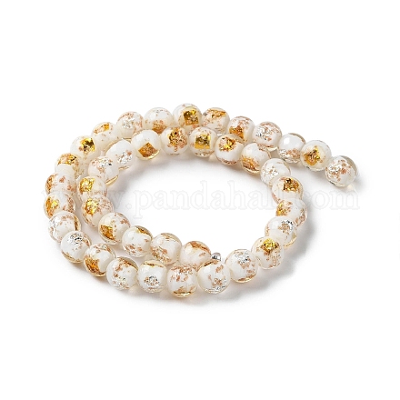 La main d'or et feuille d'argent de perles au chalumeau GLAA-G107-07A-14-1