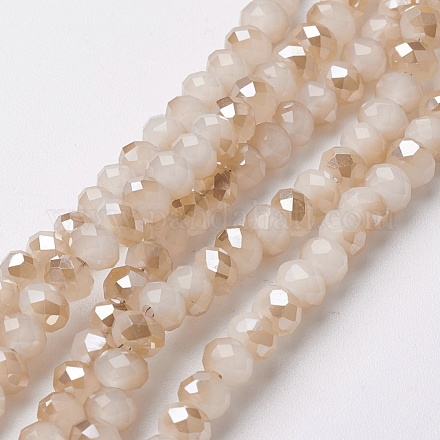 Chapelets de perles en verre électroplaqué EGLA-F124-HR-A01-1